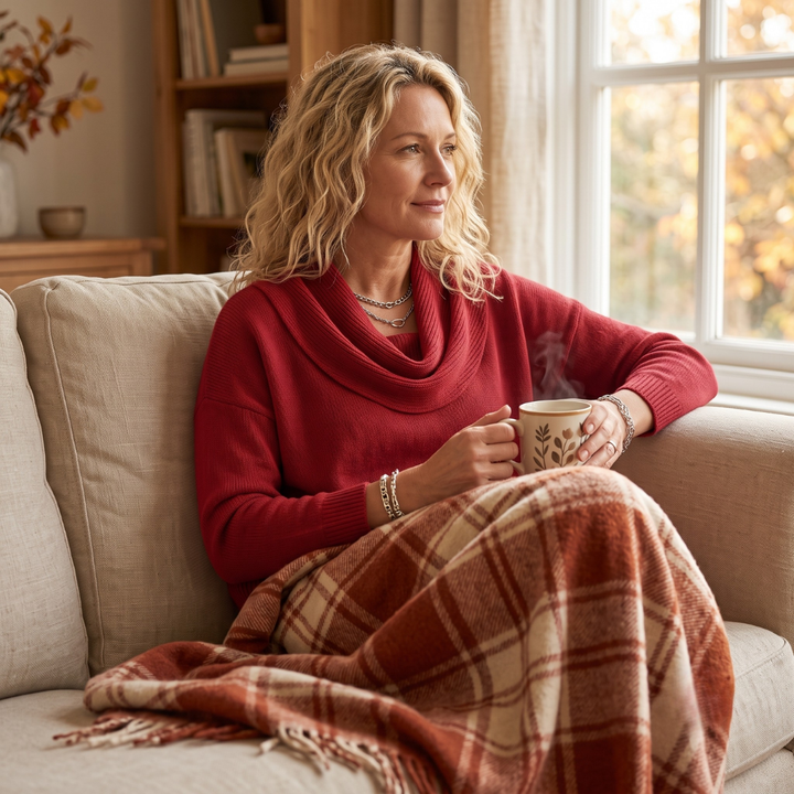 Marie™ | Elegant Cowl Neck Knit Sweater