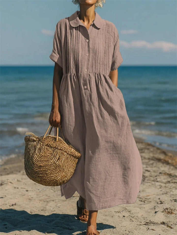 Breathable Dress Loose Fit Elegant Comfort
