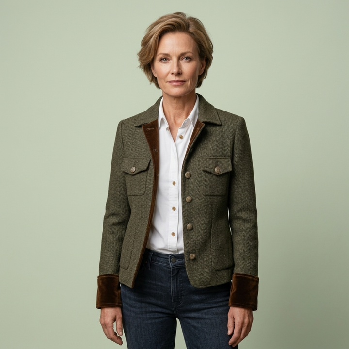 Nova™ Velvet Detail Tweed Jacket