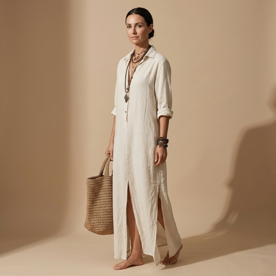 Sienna™ Relaxed Maxi Shirt Dress | Effortless Everyday Elegance