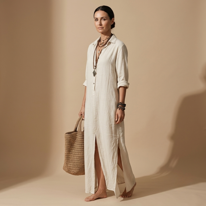 Sienna™ Relaxed Maxi Shirt Dress | Effortless Everyday Elegance