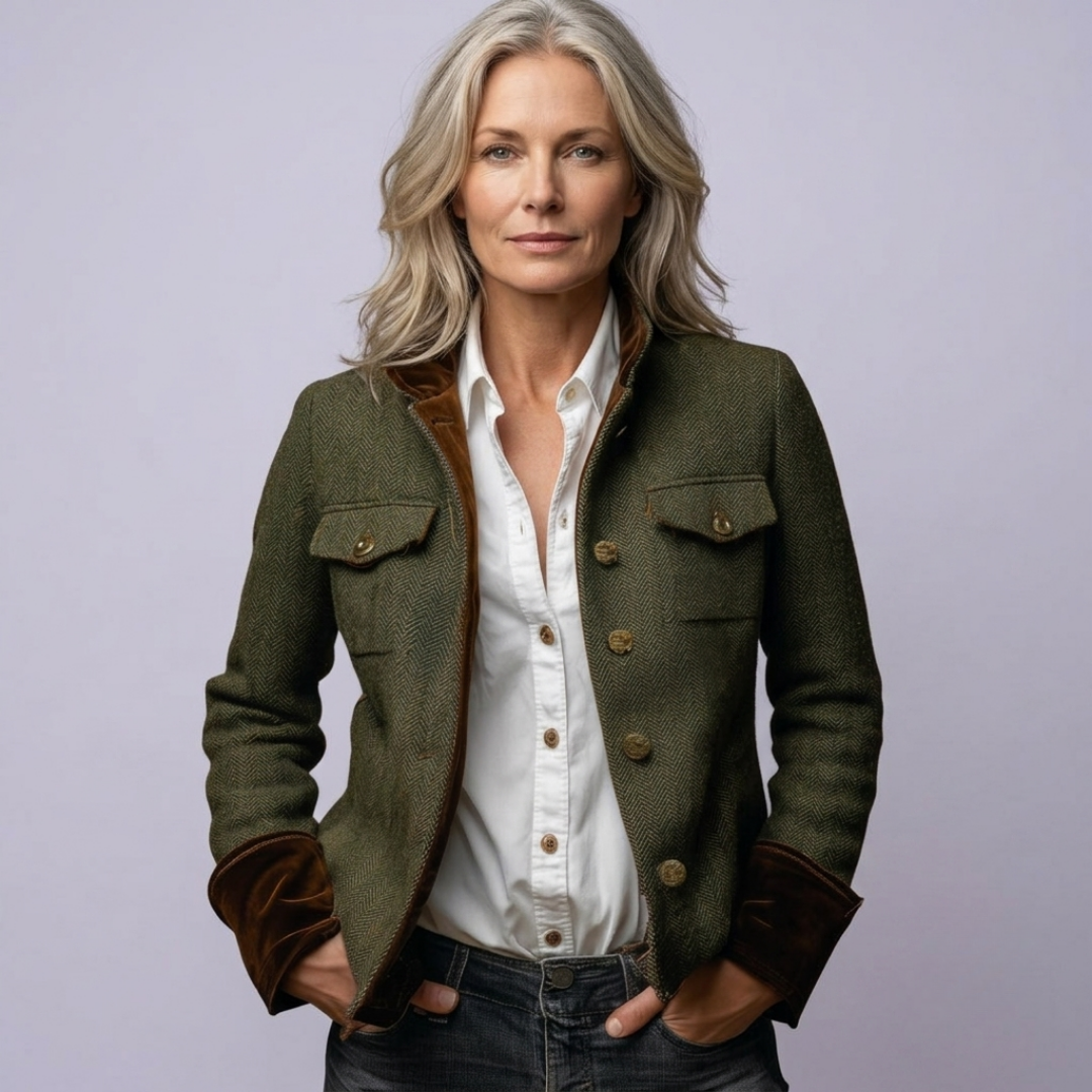 Nova™ Velvet Detail Tweed Jacket
