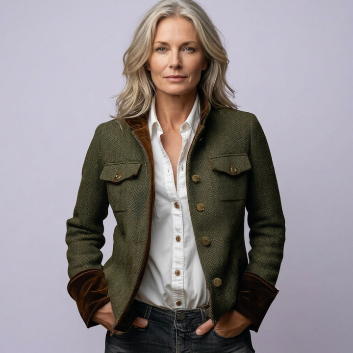 Nova™ Velvet Detail Tweed Jacket