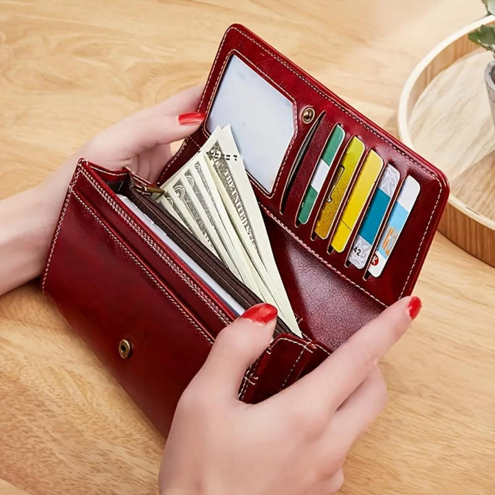 Nicole | Leather Long Wallet
