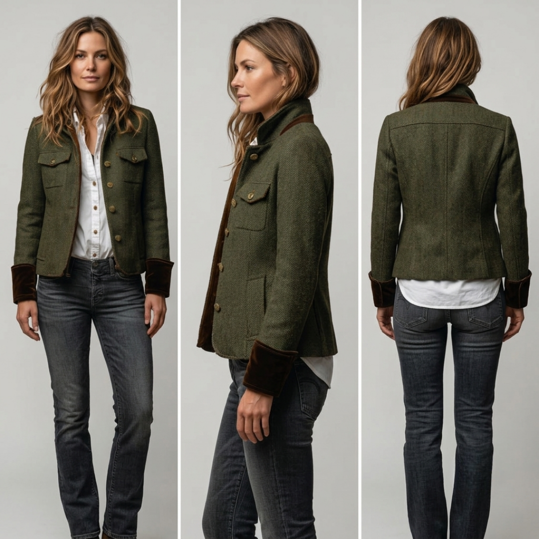 Nova™ Velvet Detail Tweed Jacket