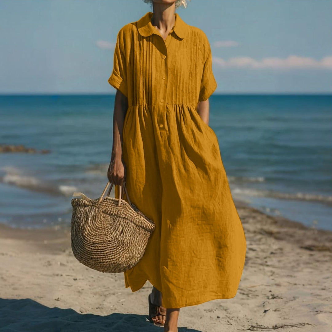 Breathable Dress Loose Fit Elegant Comfort
