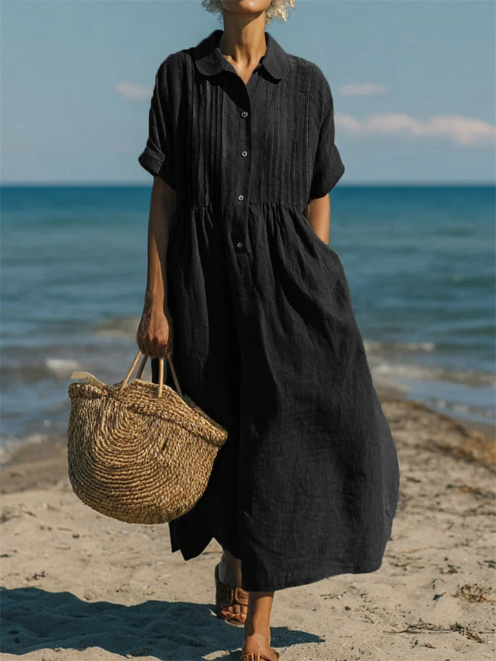 Breathable Dress Loose Fit Elegant Comfort
