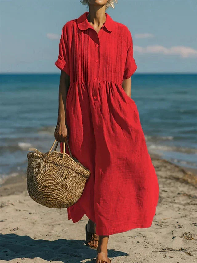 Breathable Dress Loose Fit Elegant Comfort