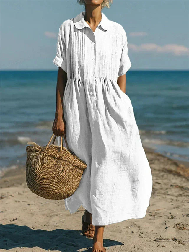 Breathable Dress Loose Fit Elegant Comfort