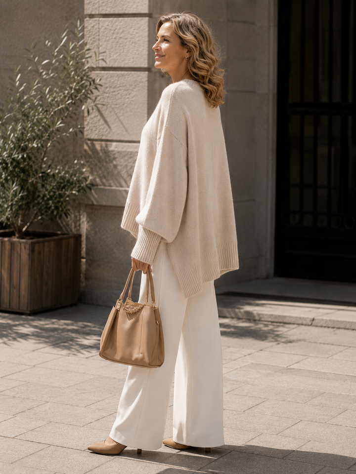 Margaux |Winter Round Neck Knitted Sweater for Women