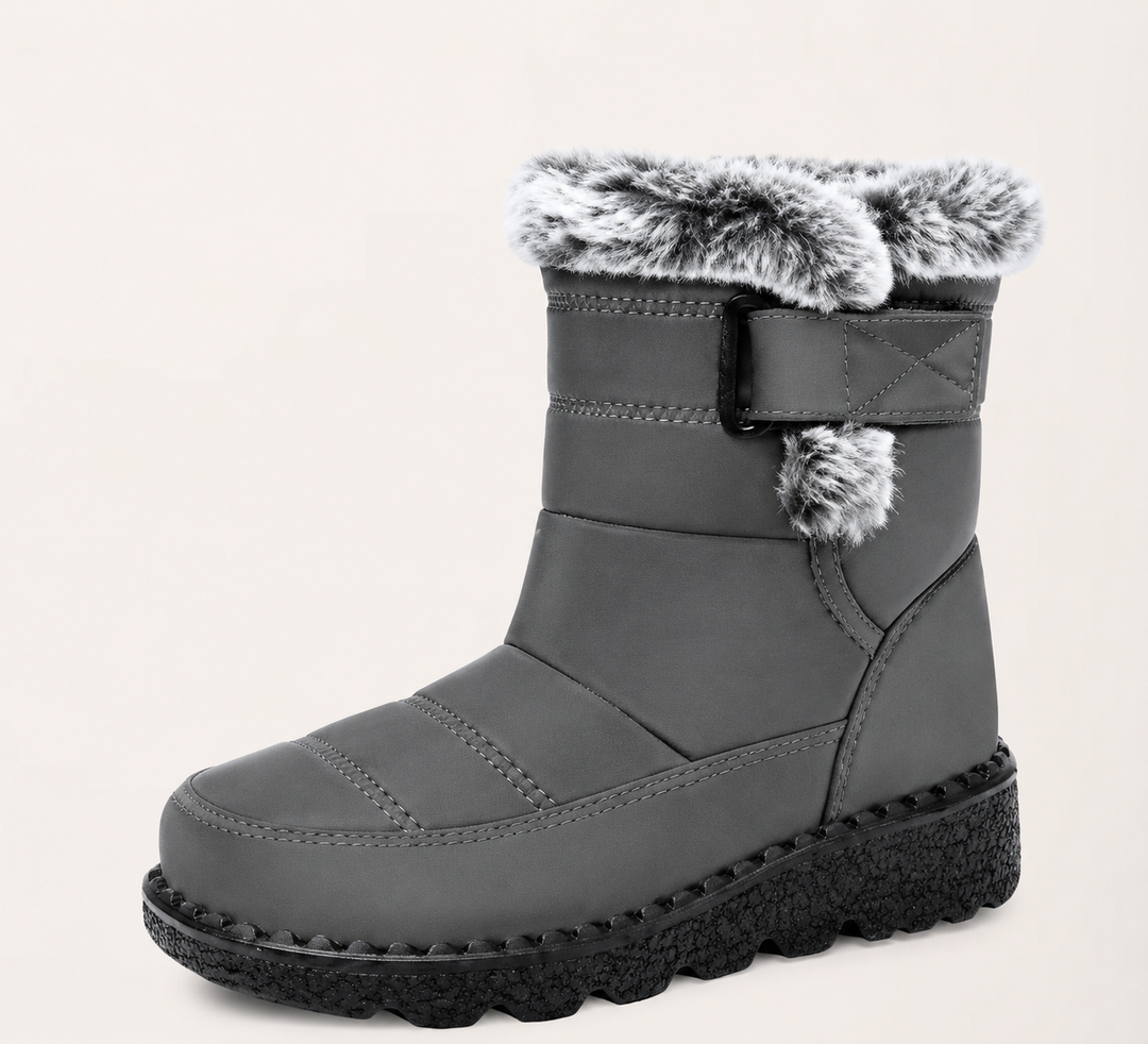 Willow | Faux Fur Trim Snow Boots