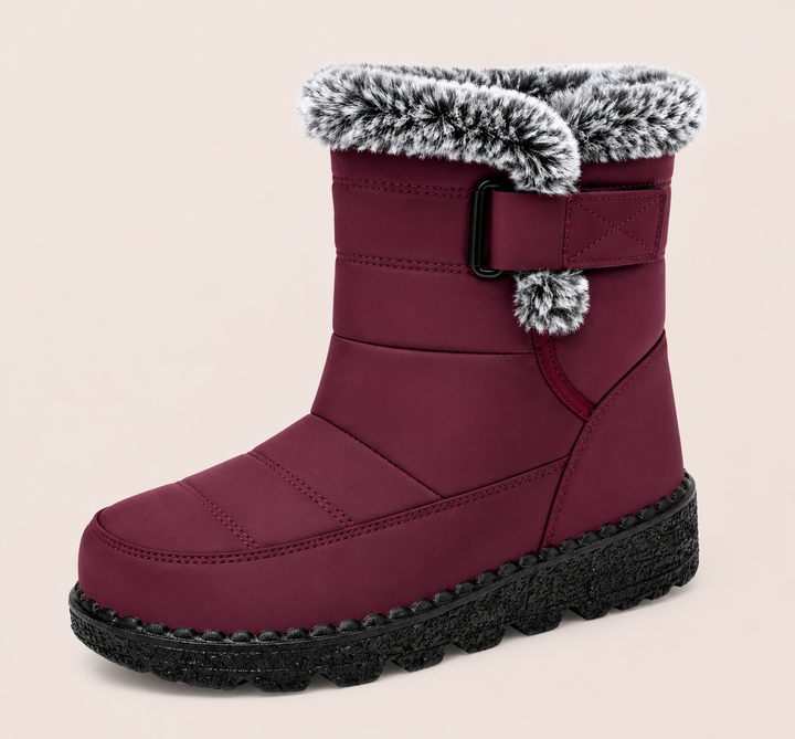 Willow | Faux Fur Trim Snow Boots
