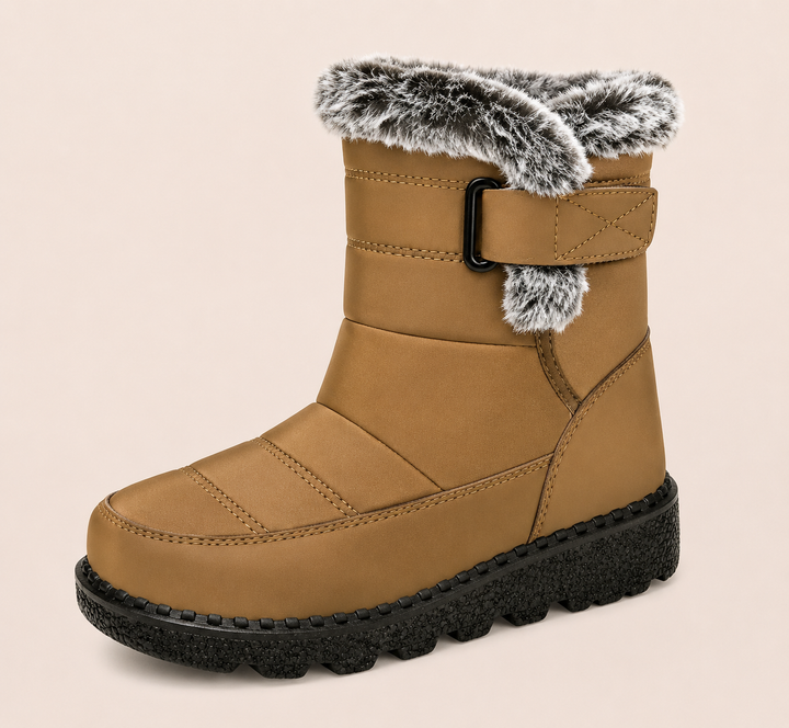 Willow | Faux Fur Trim Snow Boots