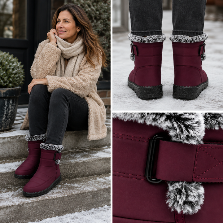 Willow | Faux Fur Trim Snow Boots