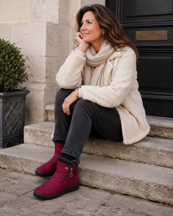 Ruby | Fleece-Lined Zip Snow Boots