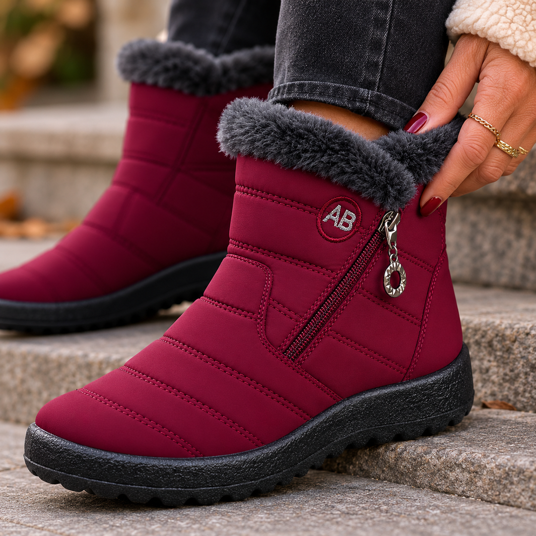 Ruby | Fleece-Lined Zip Snow Boots