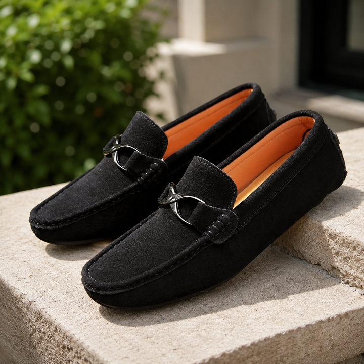 Callum | Cross Buckle Loafers