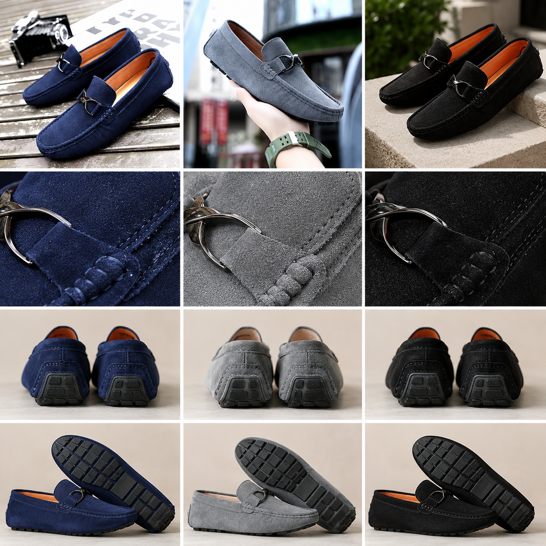 Callum | Cross Buckle Loafers