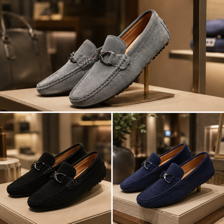 Callum | Cross Buckle Loafers