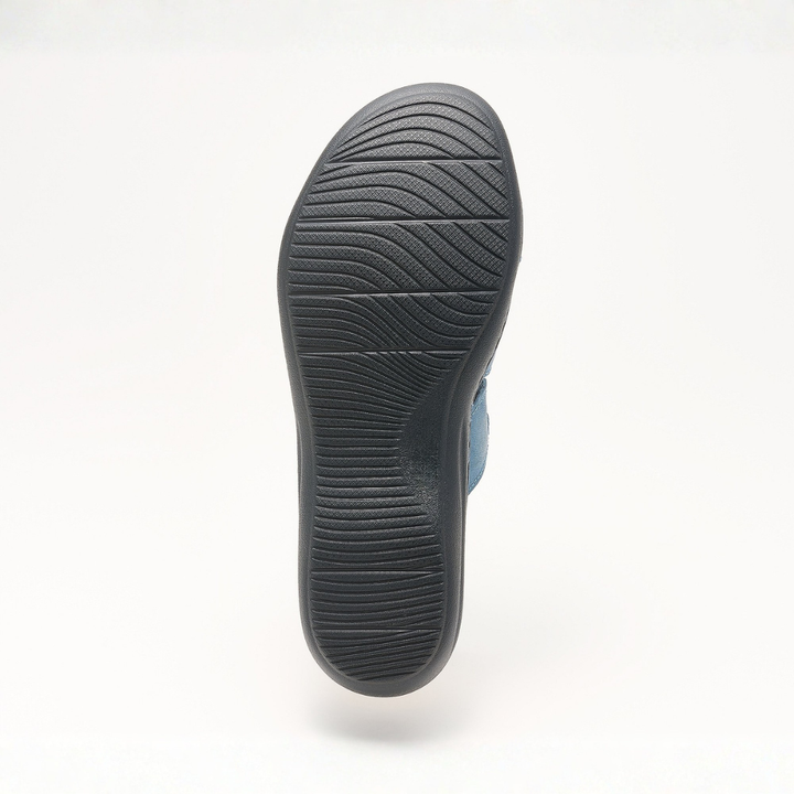 Riviera Triple-Strap Leather Slides – All-Day Cushion Comfort