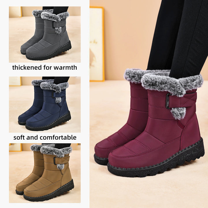 Willow | Faux Fur Trim Snow Boots