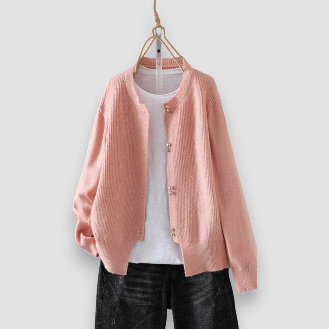 Women's Sweater | Button Front Ribbed Cuffs