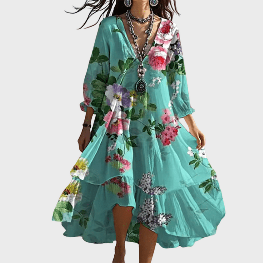 AGATHA | STYLISH FLORAL MAXI DRESS