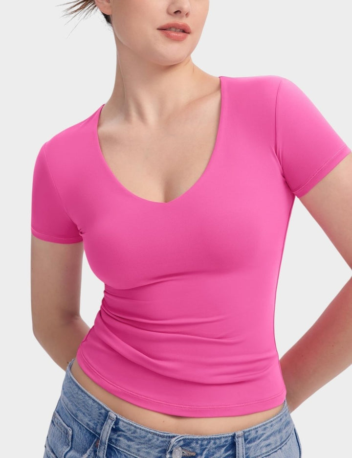 Aria | Second-Skin V-Neck Top
