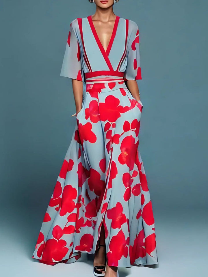 AVA™ | ELEGANT FLORAL DRESS
