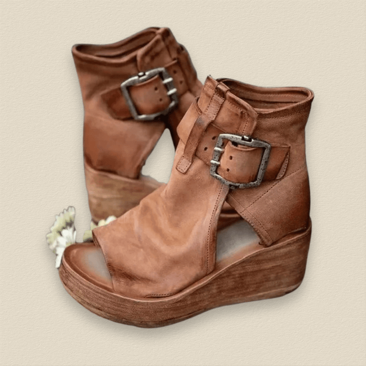 Bellarein | Peep-Toe Wedge Heels