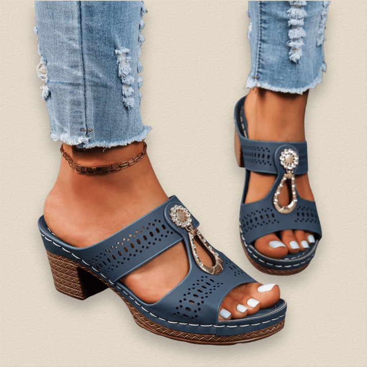 Claravie | Comfort Block Heel Sandals