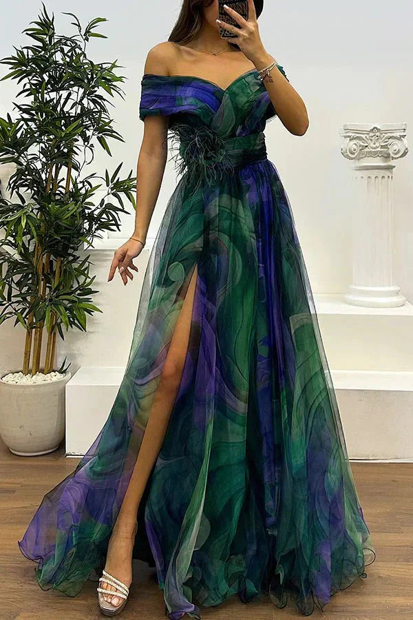 DANICA | ELEGANT OFF SHOULDER MAXI DRESS