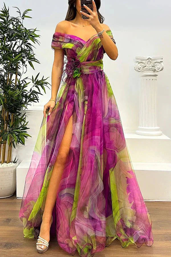 DANICA | ELEGANT OFF SHOULDER MAXI DRESS