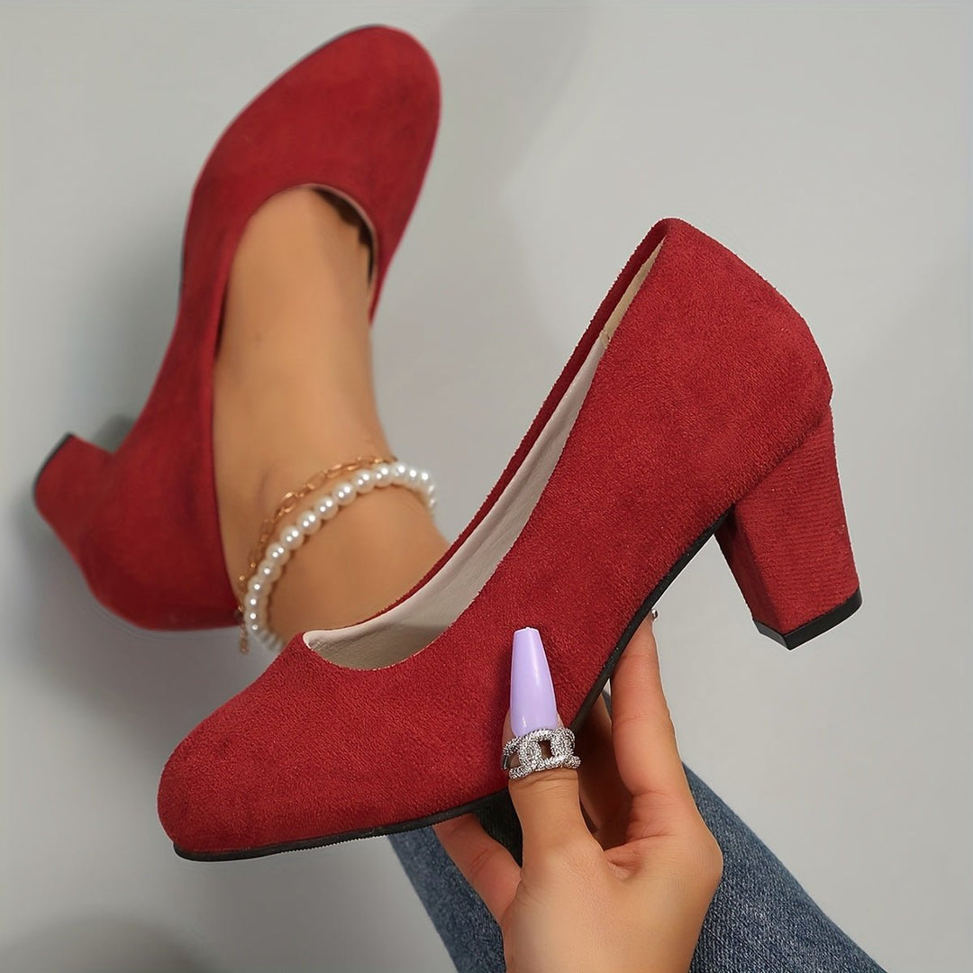 Laure | Elegant Suede Block Heels