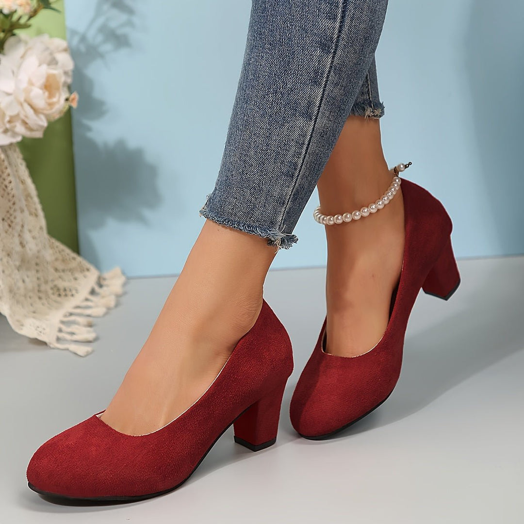 Laure | Elegant Suede Block Heels