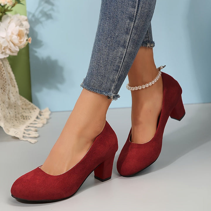 Laure | Elegant Suede Block Heels