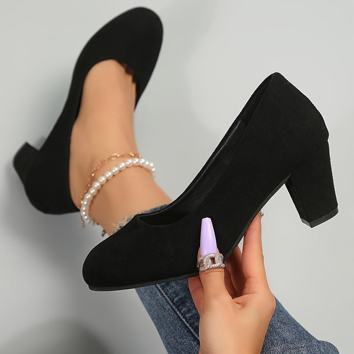 Laure | Elegant Suede Block Heels