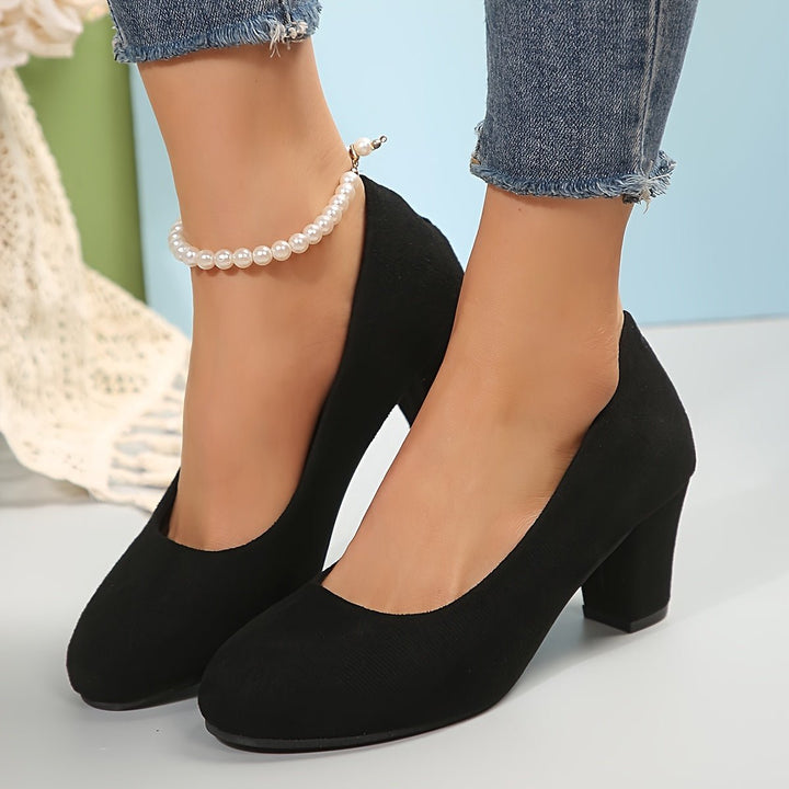 Laure | Elegant Suede Block Heels