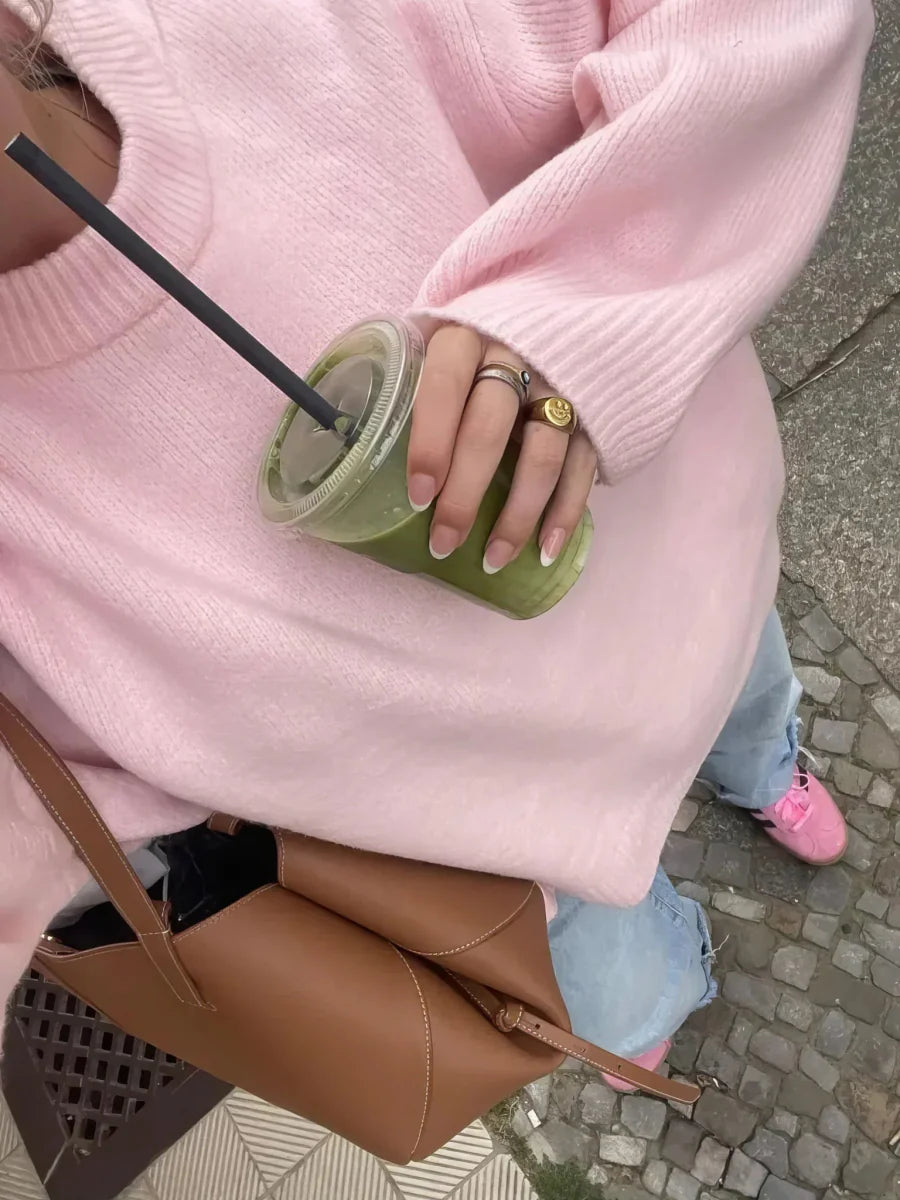 Lima Cozy Comfortable Pink Sweater