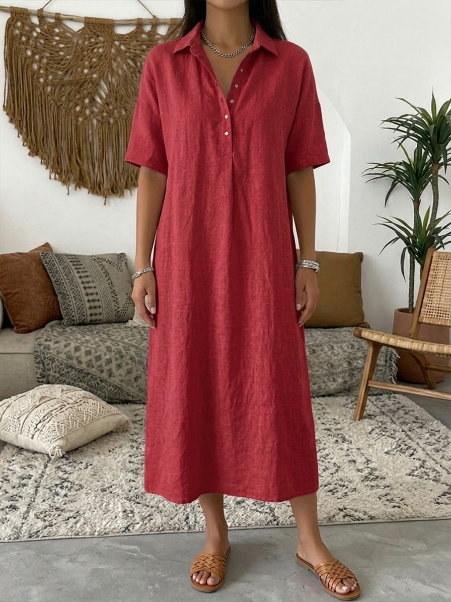 Relaxed Fit  Polo Dress Short Sleeve