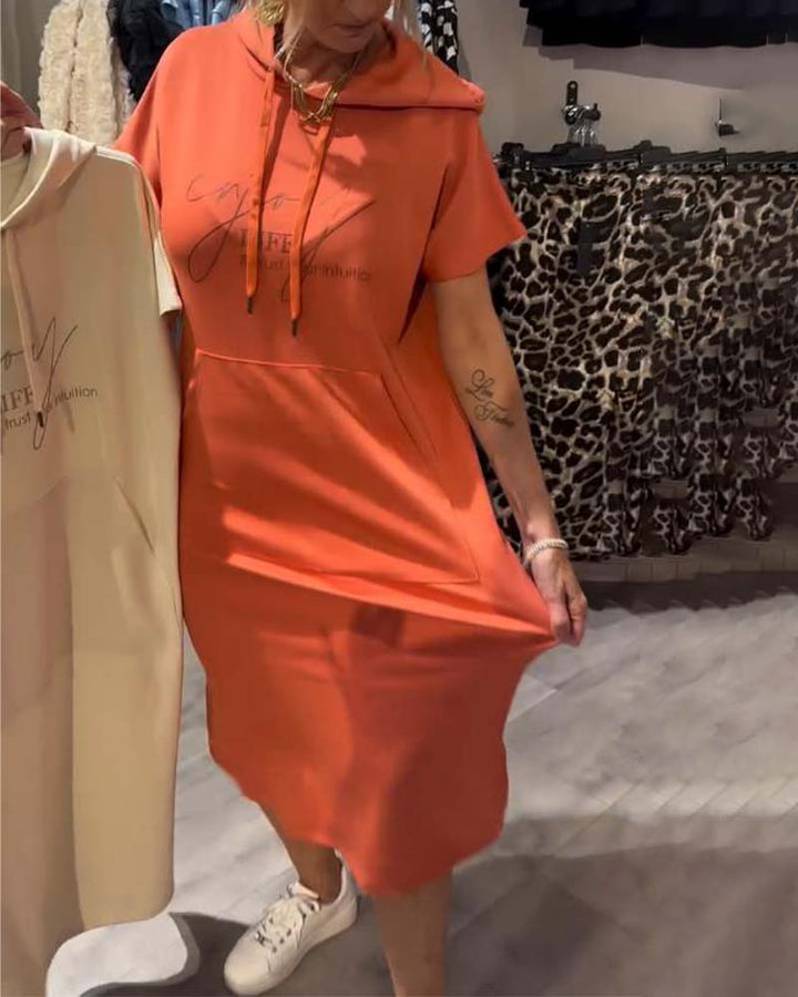 SHEILA | LONG DRESS WITH HOOD